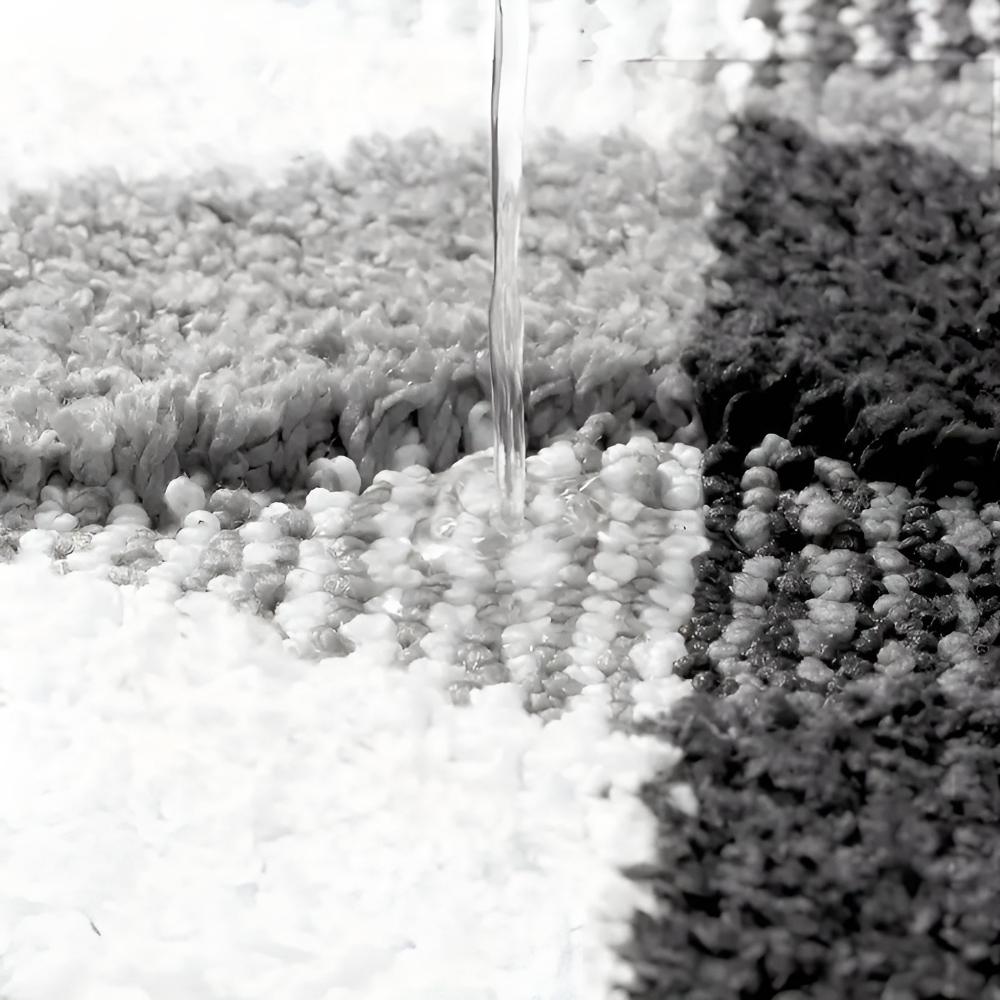 Sable Area Rug - Washable Microfiber, Non-Slip Geometric Design