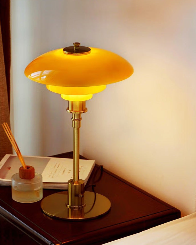 Glass Desk Lamp with Adjustable Light Temperature 19 inches Tall for Home Office Bedside Reading Study Room Work Surface Illumination Nights