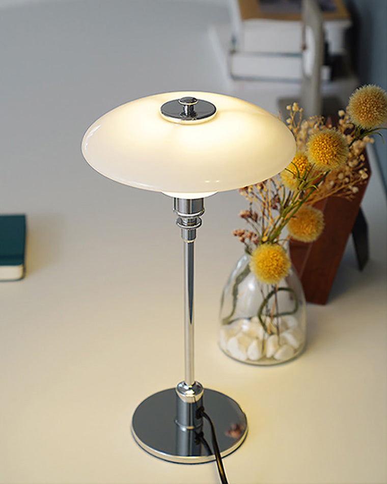 Glass Desk Lamp with Adjustable Light Temperature 19 inches Tall for Home Office Bedside Reading Study Room Work Surface Illumination Nights