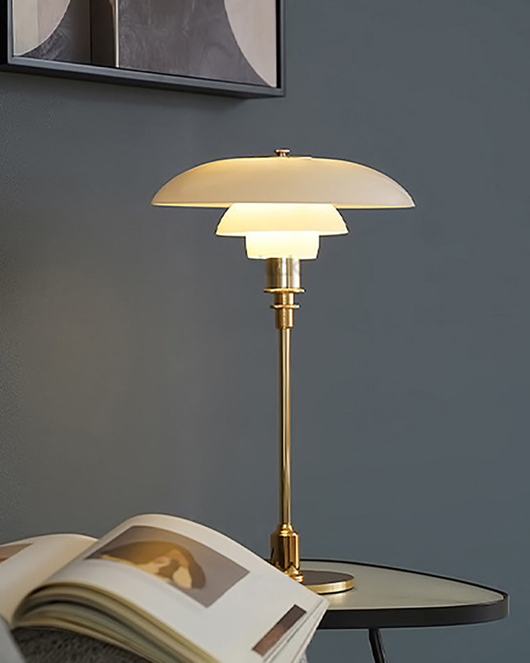 Glass Desk Lamp with Adjustable Light Temperature 19 inches Tall for Home Office Bedside Reading Study Room Work Surface Illumination Nights