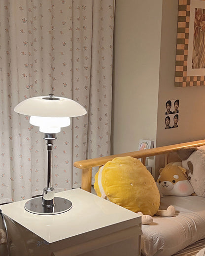 Glass Desk Lamp with Adjustable Light Temperature 19 inches Tall for Home Office Bedside Reading Study Room Work Surface Illumination Nights
