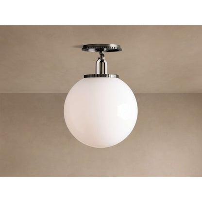 Globe Ceiling Light Fixture Steel Frame E26 Socket Flush Mount for Living Room Bedroom Hallway Entryway Modern Farmhouse Industrial Lighting