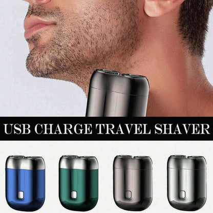 Rechargeable Waterproof Electric Shaver for Men – Travel-Size USB Charging Portable Grooming Tool for Wet & Dry Shave, Aluminum Body