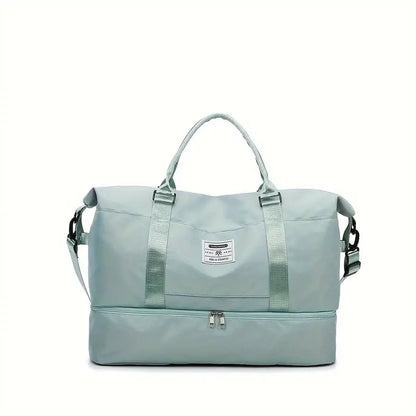 Compact Weekender Duffel Bag | Lightweight Canvas Travel Carryall with Shoulder Strap & Zipper Closure for Weekend Getaways, Gym &