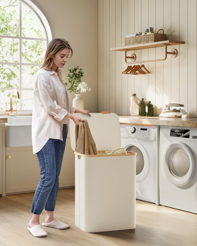 150L Laundry Basket with Lid | Contemporary Design