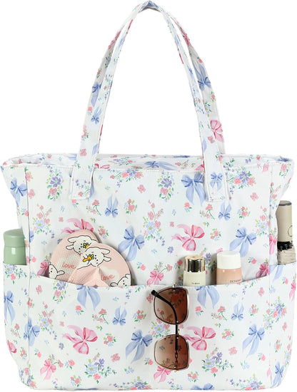 Coastal Escape | Extra Large Waterproof Beach Tote Bag with Wet Compartment | Stylish Carry-On for Weekend Getaways
