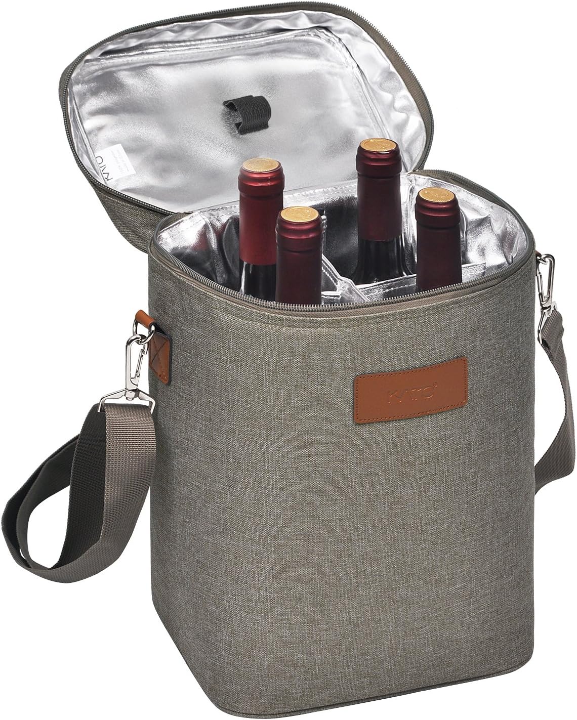 Insulated Wine Tote Carrier Bag with Padded Design | Leakproof Cooler for Travel and Parties