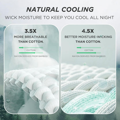 Cotton Throw Blanket Cooling, Bamboo Cooling Blanket for Hot Sleepers, Lightweight Queen Size Blanket for Summer