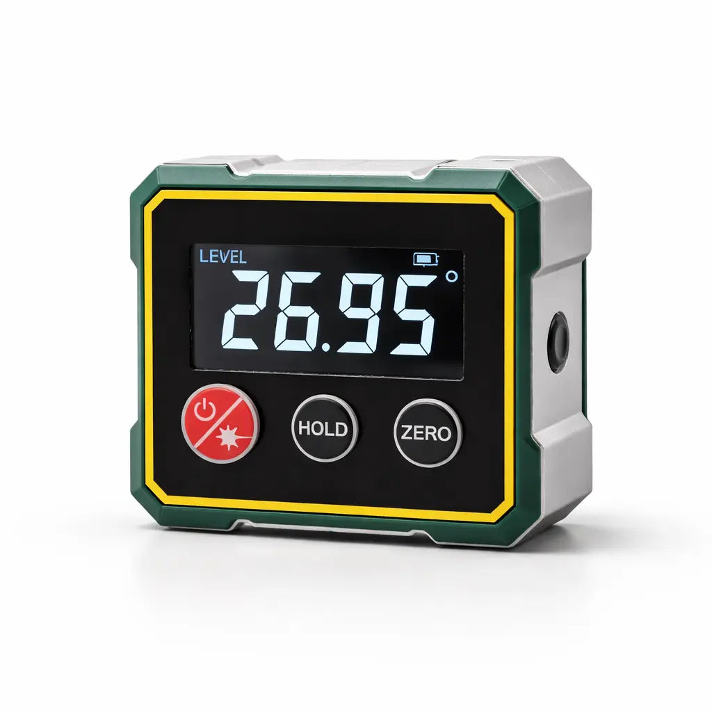 Magnetic Angle Finder with Dual Laser Lines for Walls, Shelves & TV Mounting - Precision Slope Meter for DIY Home Projects & Leveling