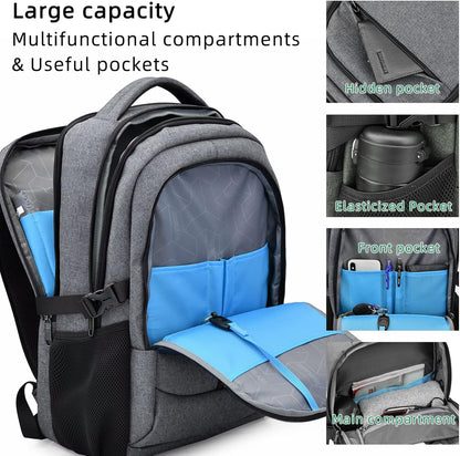 Tech-Ready Laptop Backpack with Charging Port, Anti-Theft Pocket & Multi-Day Compartments for Commute & Travel