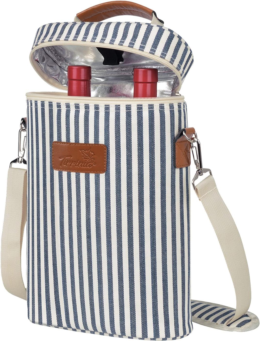 Insulated Wine Tote Carrier Bag with Padded Design | Leakproof Cooler for Travel and Parties