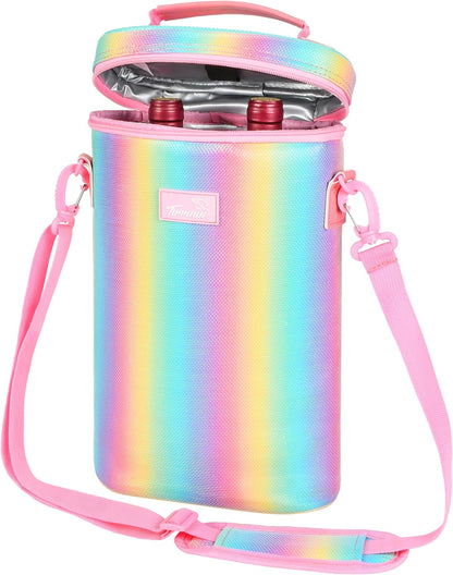 Insulated Wine Tote Carrier Bag with Padded Design | Leakproof Cooler for Travel and Parties