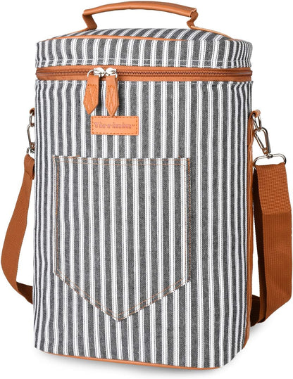 Insulated Wine Tote Carrier Bag with Padded Design | Leakproof Cooler for Travel and Parties