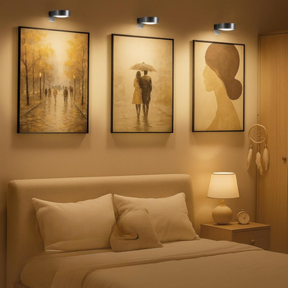 Battery-Powered Picture Light with Remote – Magnetic Mount LED Artwork Spotlight for Frames & Wall Displays