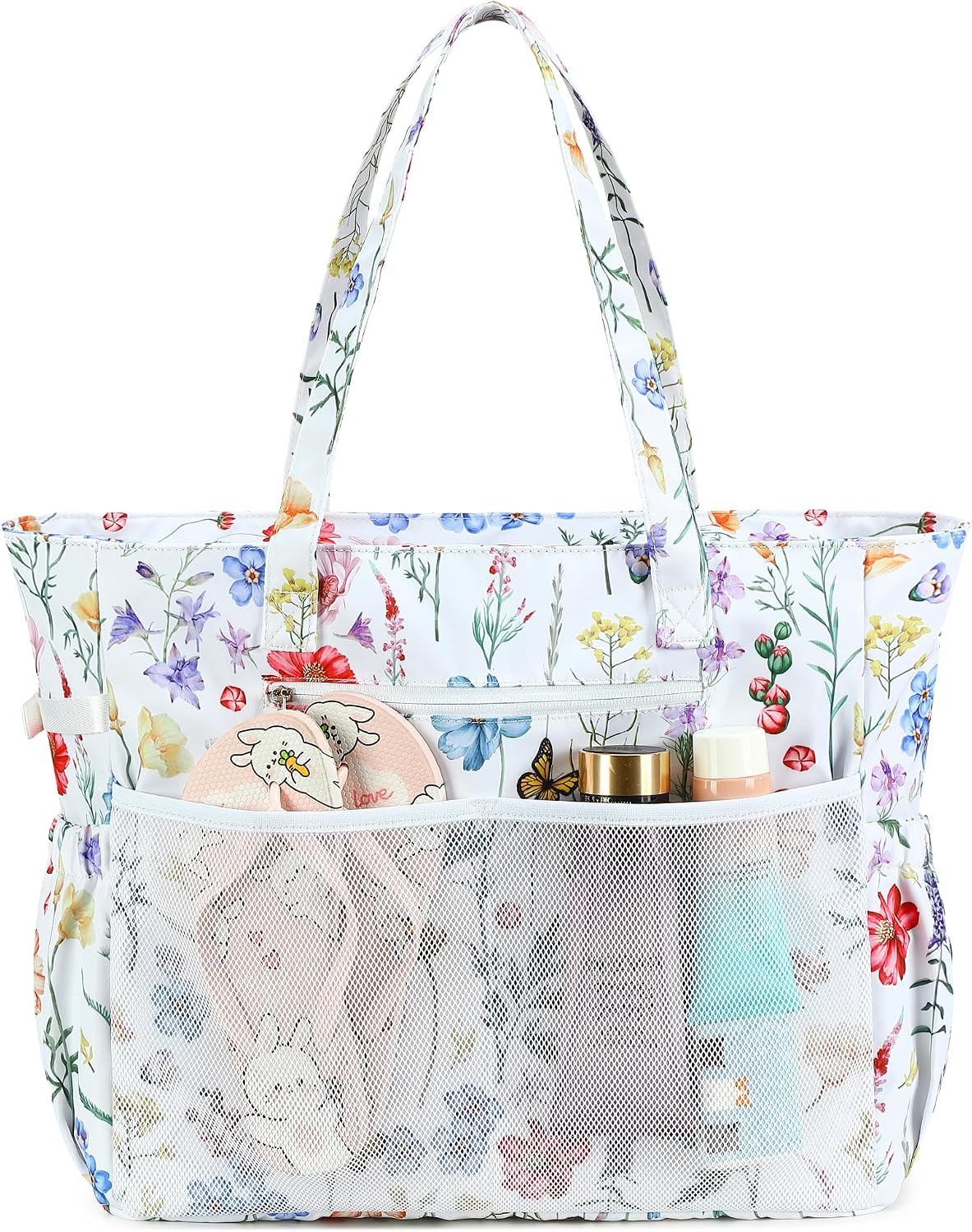 Coastal Escape | Extra Large Waterproof Beach Tote Bag with Wet Compartment | Stylish Carry-On for Weekend Getaways