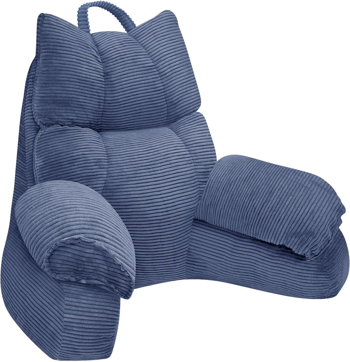 Cozy Reading Pillow with High Arm Rests & Supportive Memory Foam | Perfect Back Support for Relaxing, Reading & Gaming in Bed