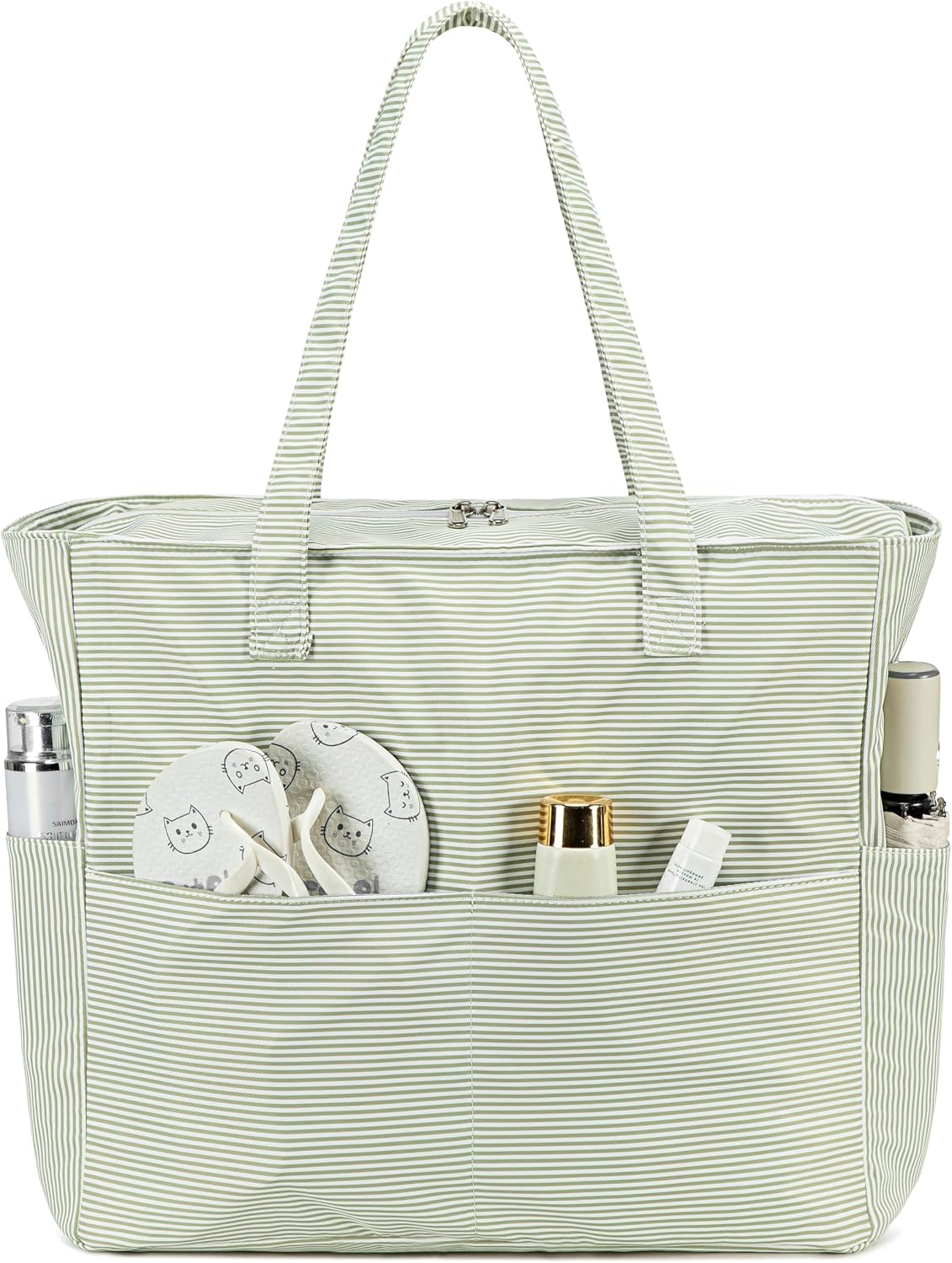 Coastal Escape | Extra Large Waterproof Beach Tote Bag with Wet Compartment | Stylish Carry-On for Weekend Getaways