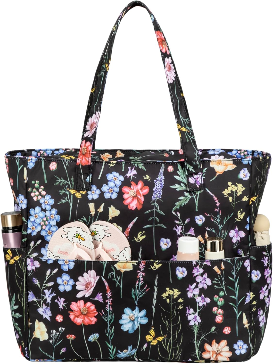 Coastal Escape | Extra Large Waterproof Beach Tote Bag with Wet Compartment | Stylish Carry-On for Weekend Getaways