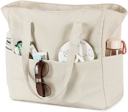 Coastal Escape | Extra Large Waterproof Beach Tote Bag with Wet Compartment | Stylish Carry-On for Weekend Getaways