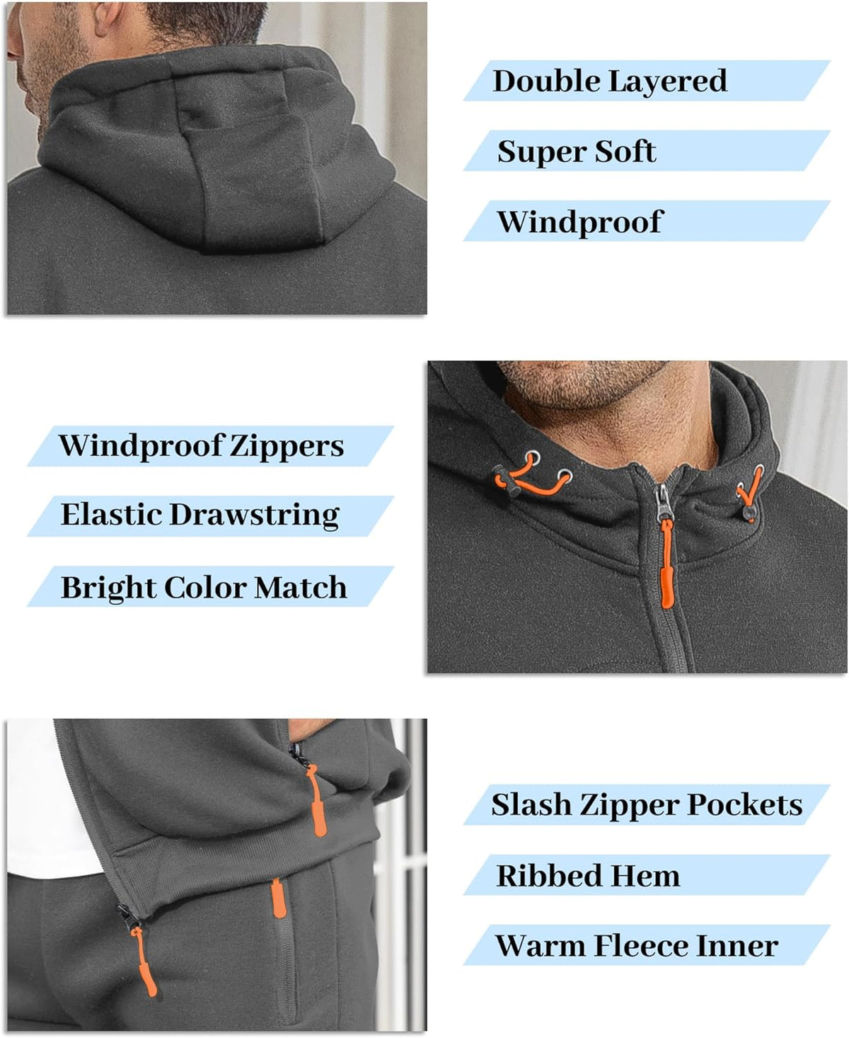Men's Athletic Two-Piece Jogger Set with Pullover and Pants – Lightweight Breathable Tracksuit for Training, Gym & Casual Lounge Wear