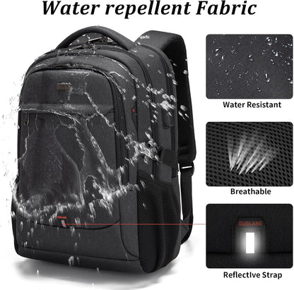 Tech-Ready Laptop Backpack with Charging Port, Anti-Theft Pocket & Multi-Day Compartments for Commute & Travel
