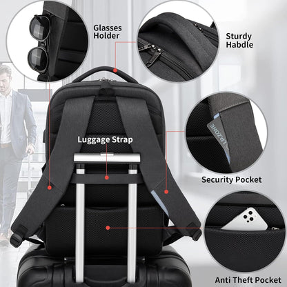 Tech-Ready Laptop Backpack with Charging Port, Anti-Theft Pocket & Multi-Day Compartments for Commute & Travel
