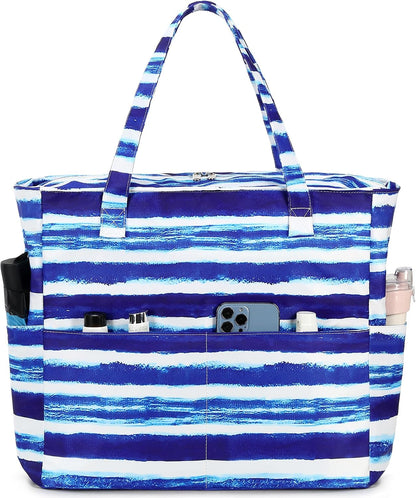 Coastal Escape | Extra Large Waterproof Beach Tote Bag with Wet Compartment | Stylish Carry-On for Weekend Getaways