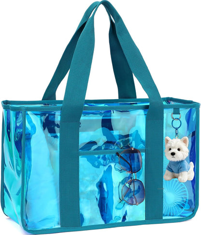 Ortekor Beach Tote Bag | Waterproof Sandproof Jelly Beach Bag with Zipper | Stylish & Spacious for Pool and Cruise Essentials