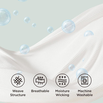 Ortekor Cozy Comfort | %100 Cotton Blanket with Waffle Weave Design | Lightweight & Breathable for Year-Round Use
