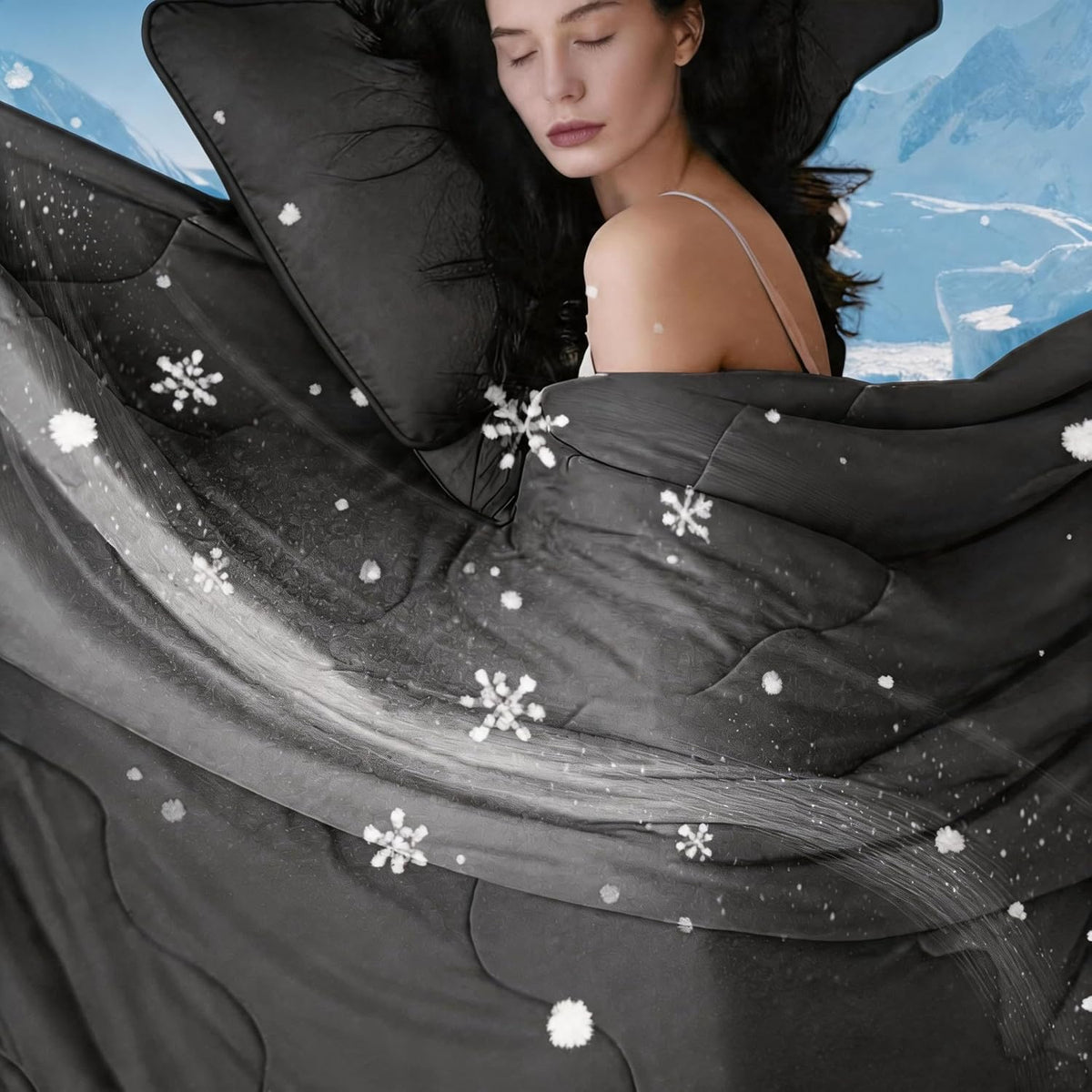 Cooling Comforter Set | Lightweight Cooling Blanket with Cooling Pillowcases | Moisture-Wicking Fabric for Hot Sleepers