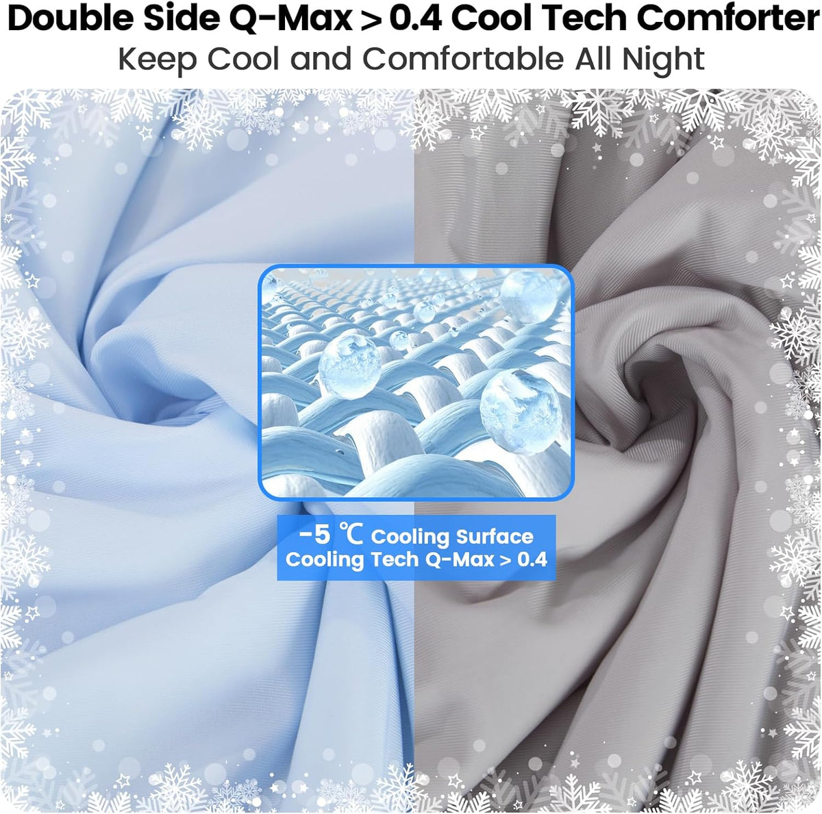 Cooling Comforter | Double-Sided Blanket with Q-Max Technology | Soft & Breathable for Hot Sleepers