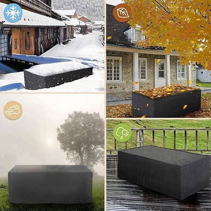 Patio Furniture Cover Waterproof Polyester UV Protection for Outdoor Table Chair Lounge Set All-Weather Heavy-Duty Yard Deck Terrace Porch G