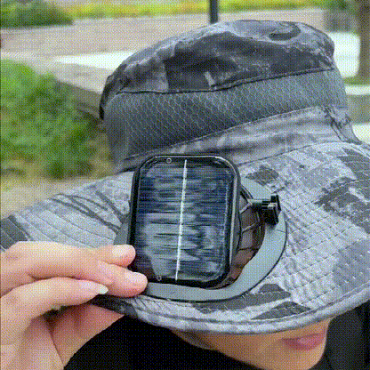 Sun Hat with Fan, Solar Powered Fan Hat, Wide Brim Hat with Cooling Fan for Outdoor Protection