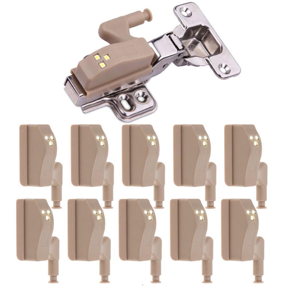 Motion-Activated Cabinet Hinge Lights with Auto On/Off Sensor for Kitchen Closet Cupboard Pantry Wardrobe Storage | 10-Pack Battery Operated