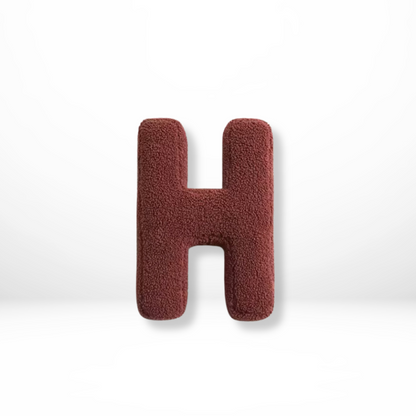 Letter-Shaped Velvet Throw Pillow — Personalized Initial Cushion for Couch, Bed & Nursery Décor