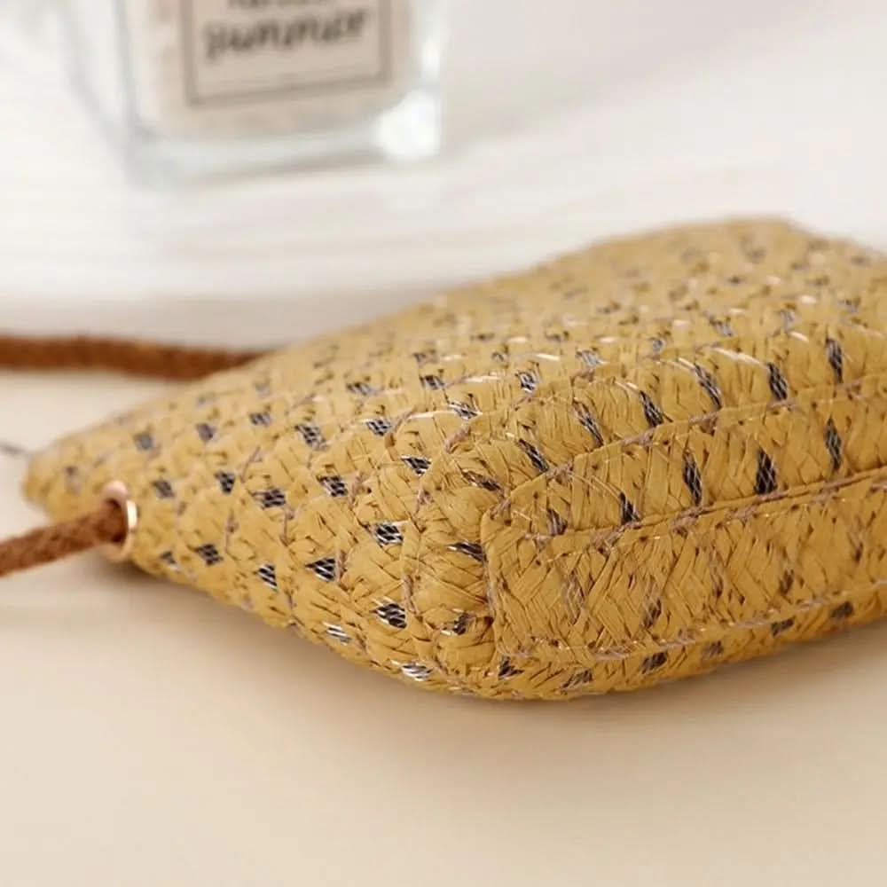MINIBLOOM – Woven Straw Crossbody Mini Bag
