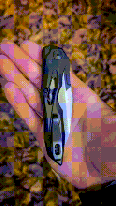 Utility Knife with Wharncliffe Blade, Everyday Carry Knife with Push Button Lock, Switchblade Knife with Aluminum Handle