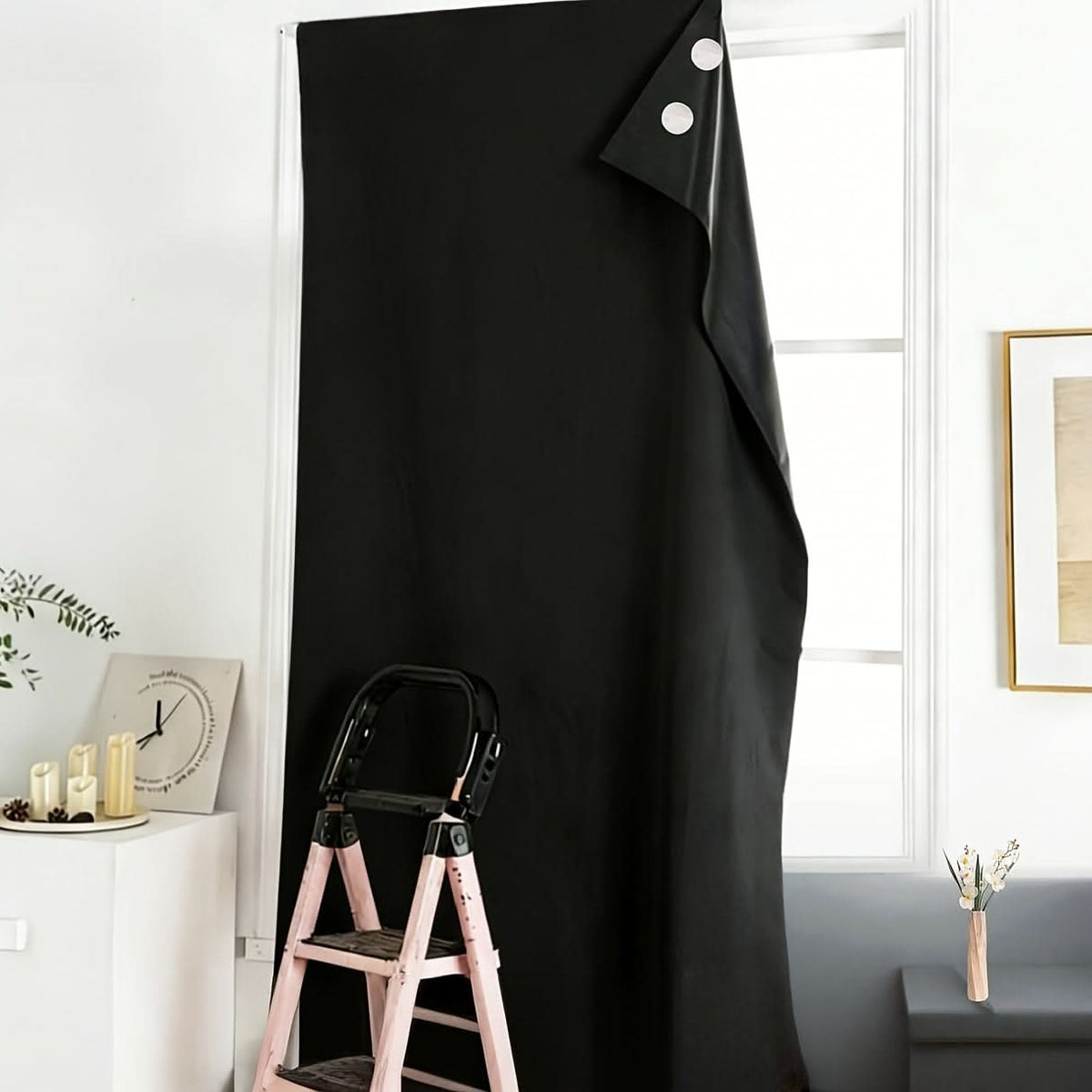 TOTALSHADE – No-Drill Blackout Curtain for Bedroom & Travel