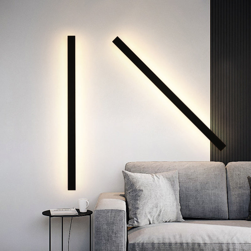 Weatherproof LED Strip Sconce for Patios, Entryways & Porches — IP65 Rated Acrylic Outdoor Fixture in Black