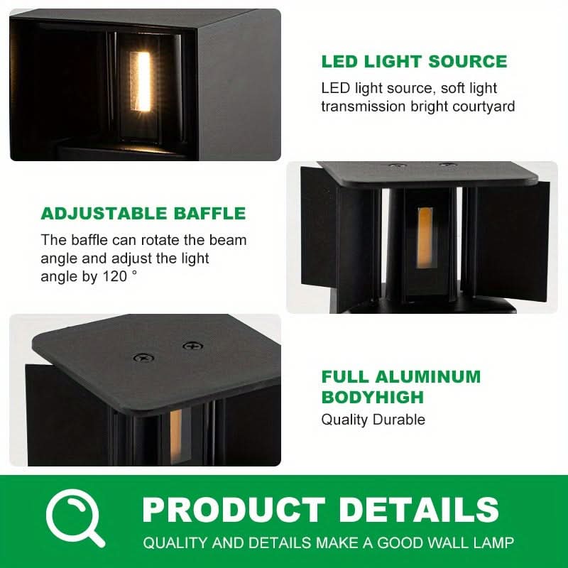 Lumeora - Square Up and Down Outdoor Wall Light