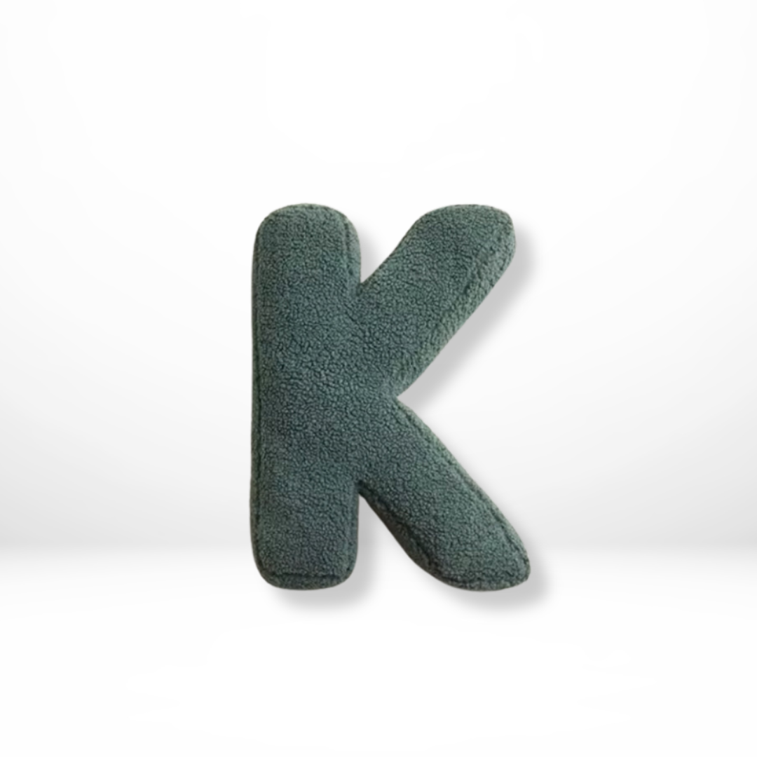 Letter-Shaped Velvet Throw Pillow — Personalized Initial Cushion for Couch, Bed & Nursery Décor