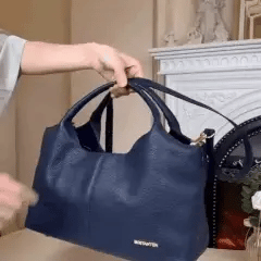 Versatile and Organized Synthetic Leather Hobo Bag