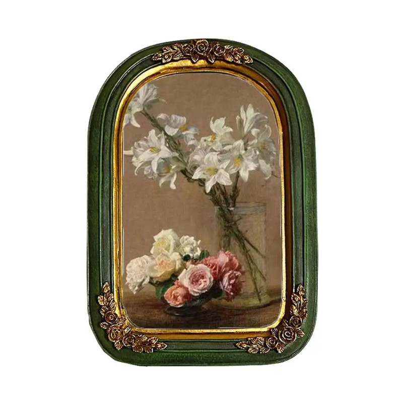 Vintage Resin Picture Frame for Home Display – Ornate Antique-Style Photo Holder for Living Room & Bedroom Décor