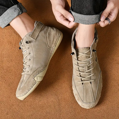 Men's Waterproof High-Top Sneakers with Elastic Slip-On Design - Durable Rubber Sole Boots for Street Style & All-Weather Wear