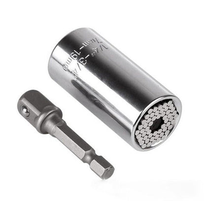 Multi-Purpose Adjustable Socket Grip Tool with Self-Conforming Pins for Nuts, Bolts & Fasteners in Any Size or Shape