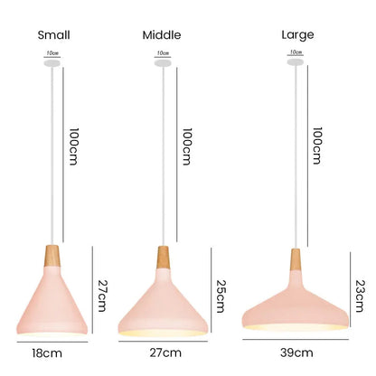 Hanging Ceiling Light Fixture Wire-Suspended E27 Socket Natural Wood Accent Modern Minimalist Style for Kitchen Island Dining Table Living R
