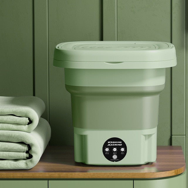 Compact Folding Washing Machine for Apartments, Dorms & Travel - Space-Saving Manual Laundry Washer with Water Filtration