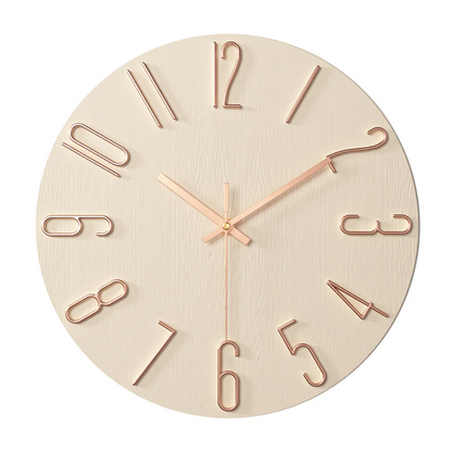 12-Inch Silent Quartz Timepiece for Bedroom & Office – Lightweight Plastic Frame, Battery Operated, Easy Read Display