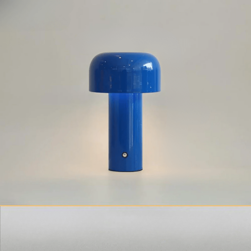 Rechargeable LED Mushroom Lamp Yellow Wireless Cordless Night Light 10 in Tall USB Bedside Accent Mood Lighting for Bedroom Living Room Offi