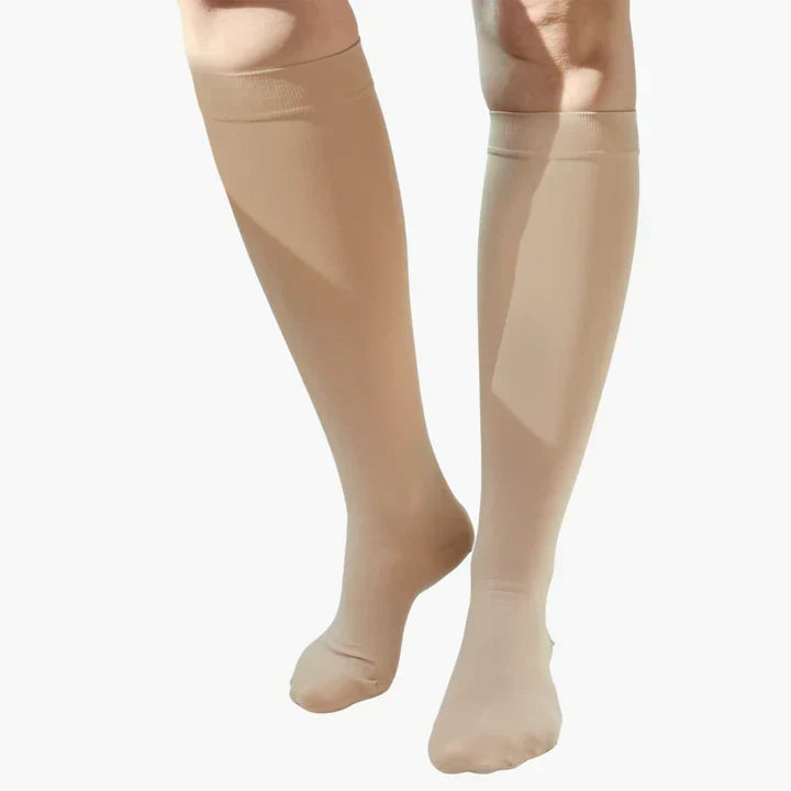 Graduated Compression Socks with Heel & Ankle Support for Circulation, Swelling & Fatigue Relief – Seamless, Moisture-Wicking Design